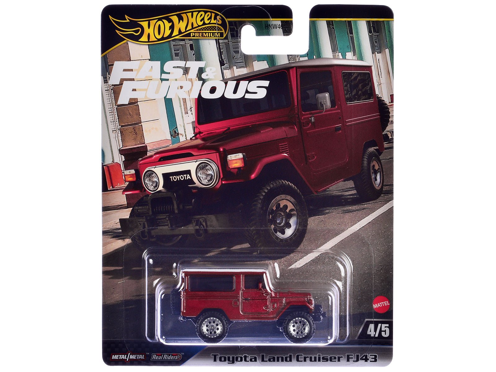Toyota Land Cruiser FJ43 Red with White Top "The Fate of the Furious" (2017) Movie "Fast & Furious" Series Diecast Model Car by Hot Wheels free shipping USA - Rapid Vehicles
