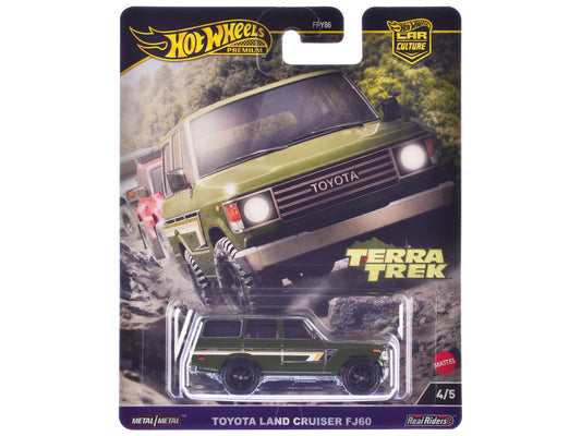 Toyota Land Cruiser FJ60 Green with Stripes "Terra Trek" Series Diecast Model Car by Hot Wheels free shipping USA - Rapid Vehicles