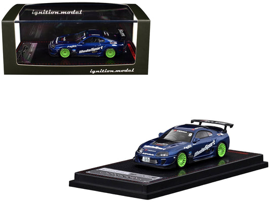 Toyota Supra (JZA80) RZ RHD (Right Hand Drive) 9 "WedsSport" Blue Metallic with Graphics 1/64 Diecast Model Car by Ignition Model free shipping USA - Rapid Vehicles