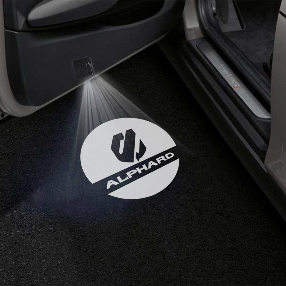 Toyota Alphard 1st/2nd Gen Door Stick On Puddle Lights Various Designs 2002-2015