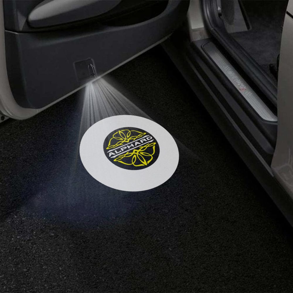 Toyota Alphard 1st/2nd Gen Door Stick On Puddle Lights Various Designs 2002-2015