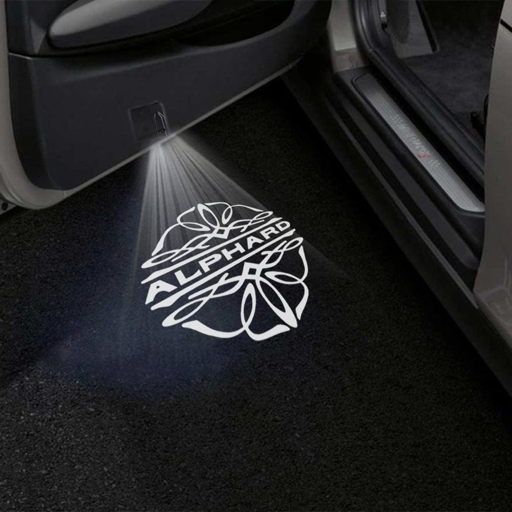 Toyota Alphard 1st/2nd Gen Door Stick On Puddle Lights Various Designs 2002-2015