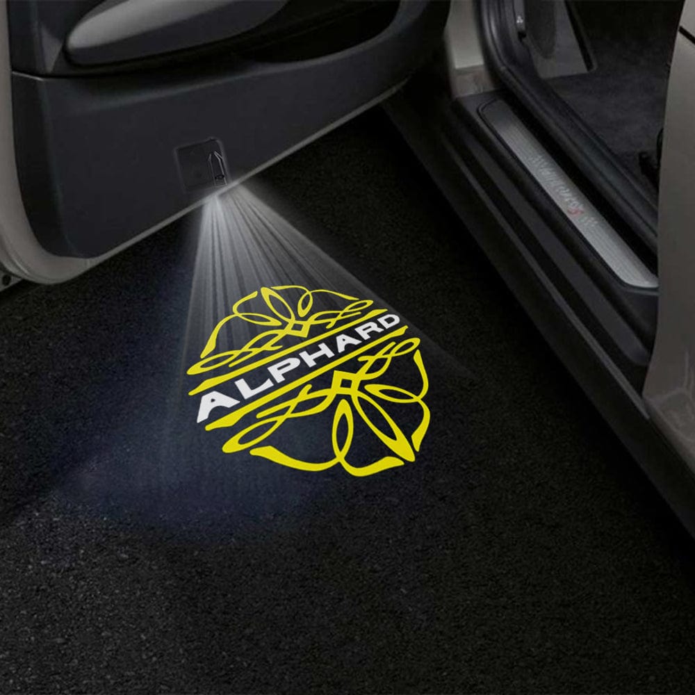 Toyota Alphard 1st/2nd Gen Door Stick On Puddle Lights Various Designs 2002-2015