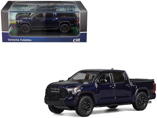 Toyota Tundra Pickup Truck Dark Blue Metallic 1/64 Diecast Model Car by CM Model free shipping USA - Rapid Vehicles