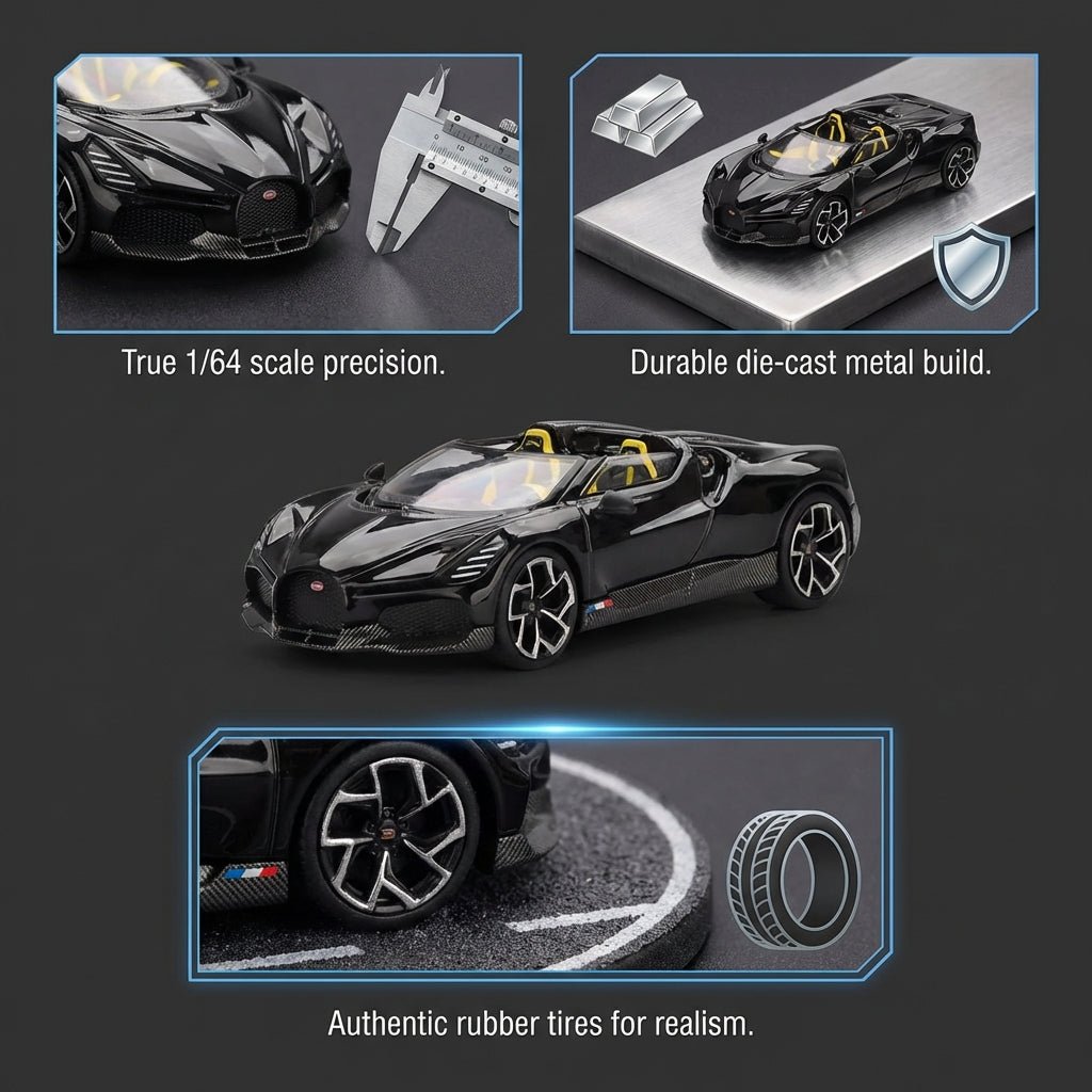 TurboSpeed W16 Mistral™ - 1/64 Limited Edition Diecast Model Car free shipping USA - Rapid Vehicles