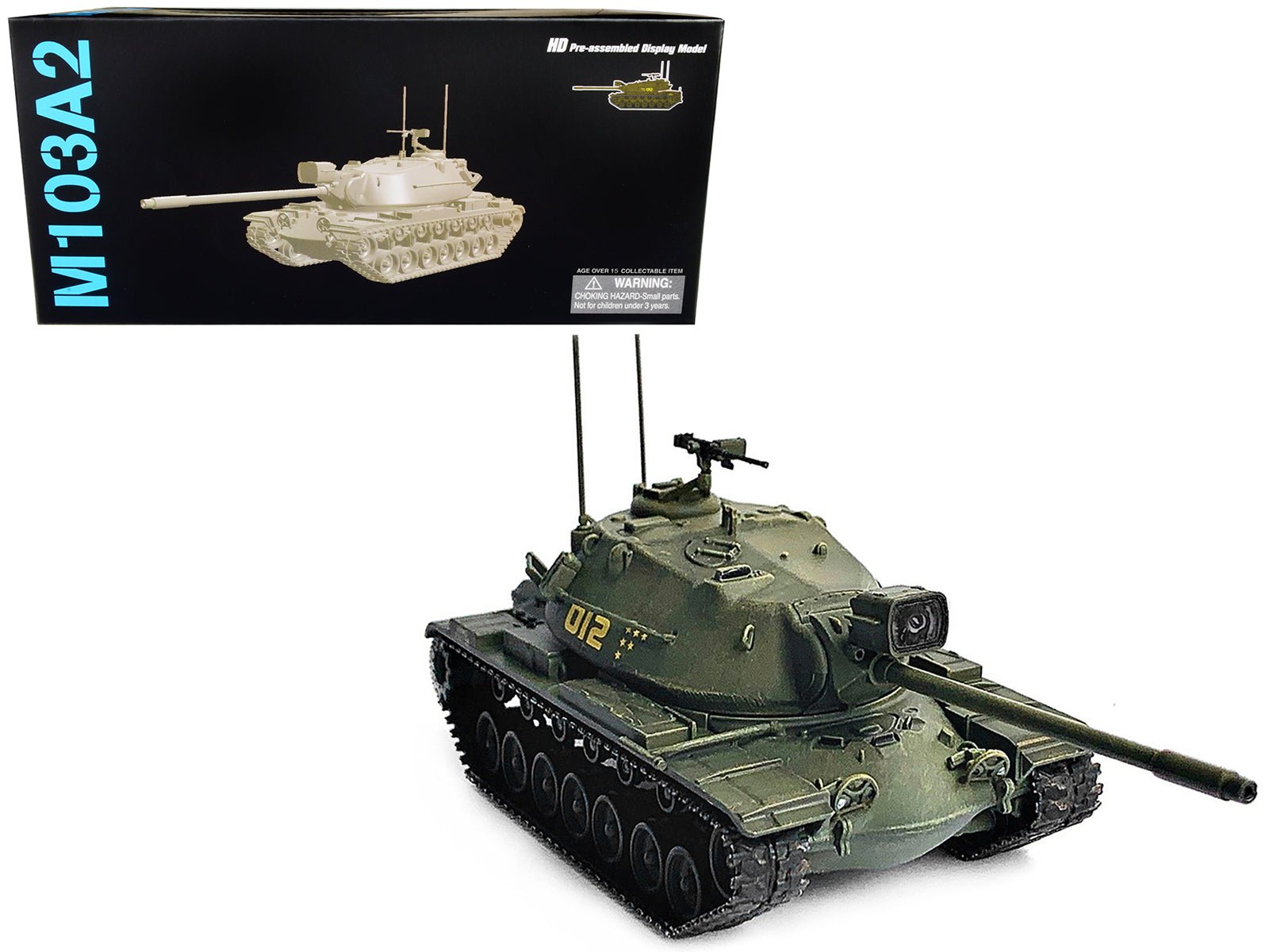 United States M103A2 Heavy Tank D12 Olive Drab "NEO Dragon Armor" Series 1/72 Plastic Model by Dragon Models free shipping USA - Rapid Vehicles