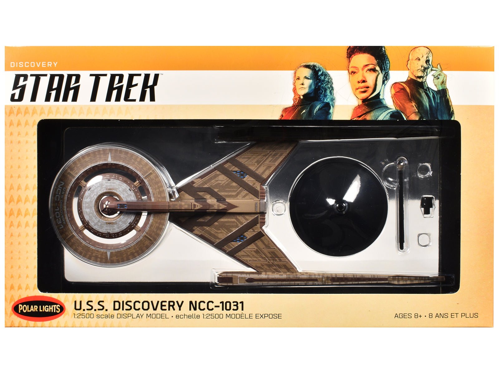 U.S.S. Discovery NCC - 1031 Spacecraft "Star Trek: Discovery" (2017 - 2024) TV Series 1/2500 Scale Model by Polar Lights free shipping USA - Rapid Vehicles