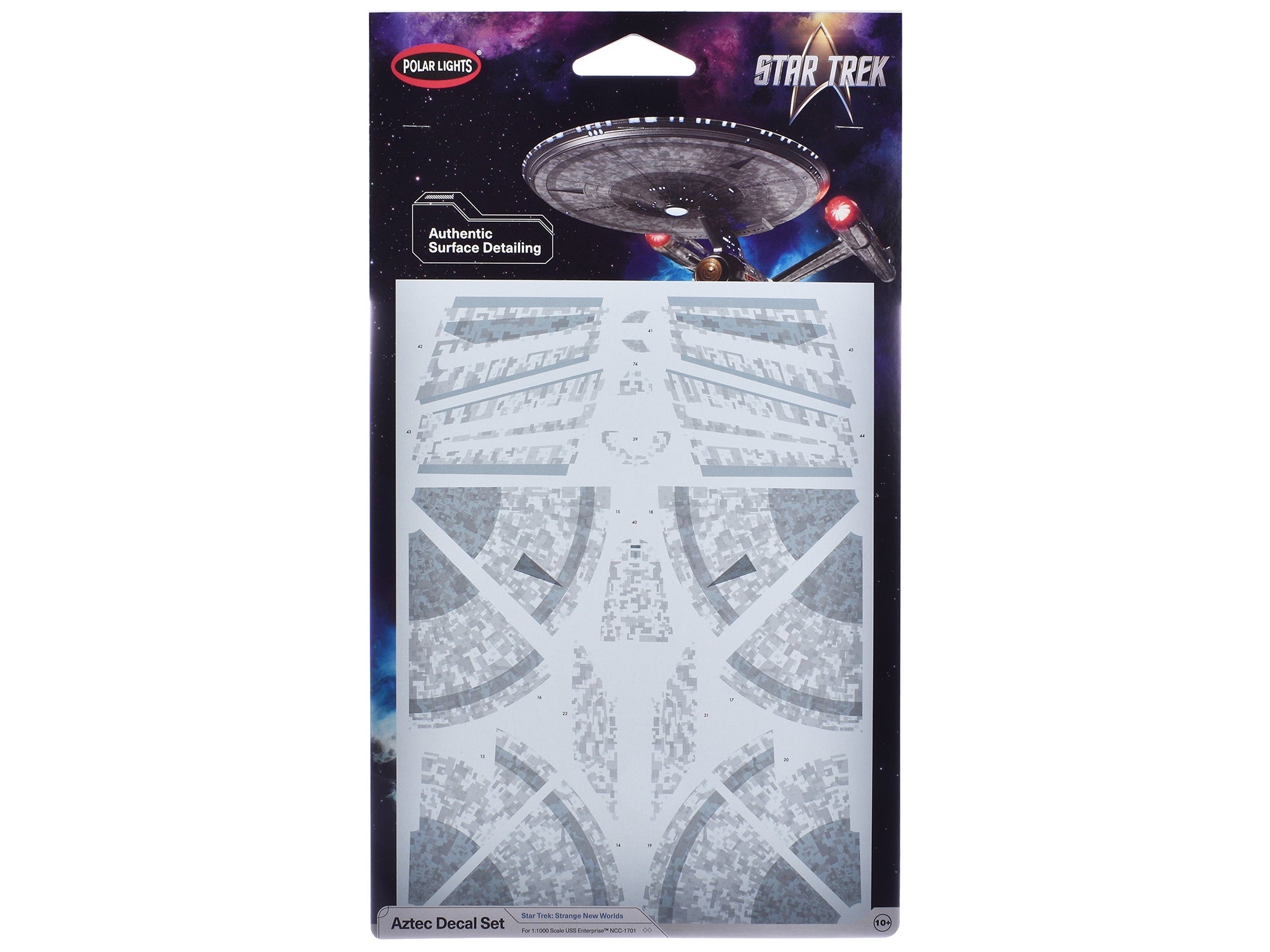 USS Enterprise NCC - 1701 Aztec Decal Set "Star Trek: Strange New Worlds" (2022 - Current) TV Series 1/1000 Scale by Polar Lights free shipping USA - Rapid Vehicles