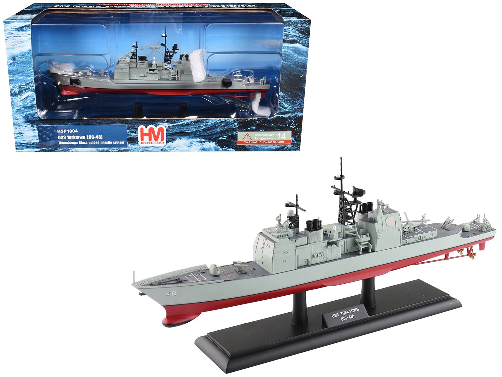 USS Yorktown (CG - 48) Ticonderoga Class Guided Missile Cruiser "US Navy" 1/700 Diecast Model by Hobby Master free shipping USA - Rapid Vehicles