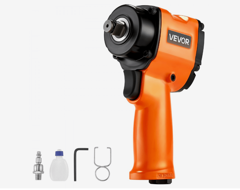 VEVOR 1/2-Inch Air Impact Wrench, Up to 738 ft-lbs Nut-busting Torque, Stubby Size & Lightweight Pneumatic Impact Gun for Auto Repairs and Maintenance - Rapid Vehicles