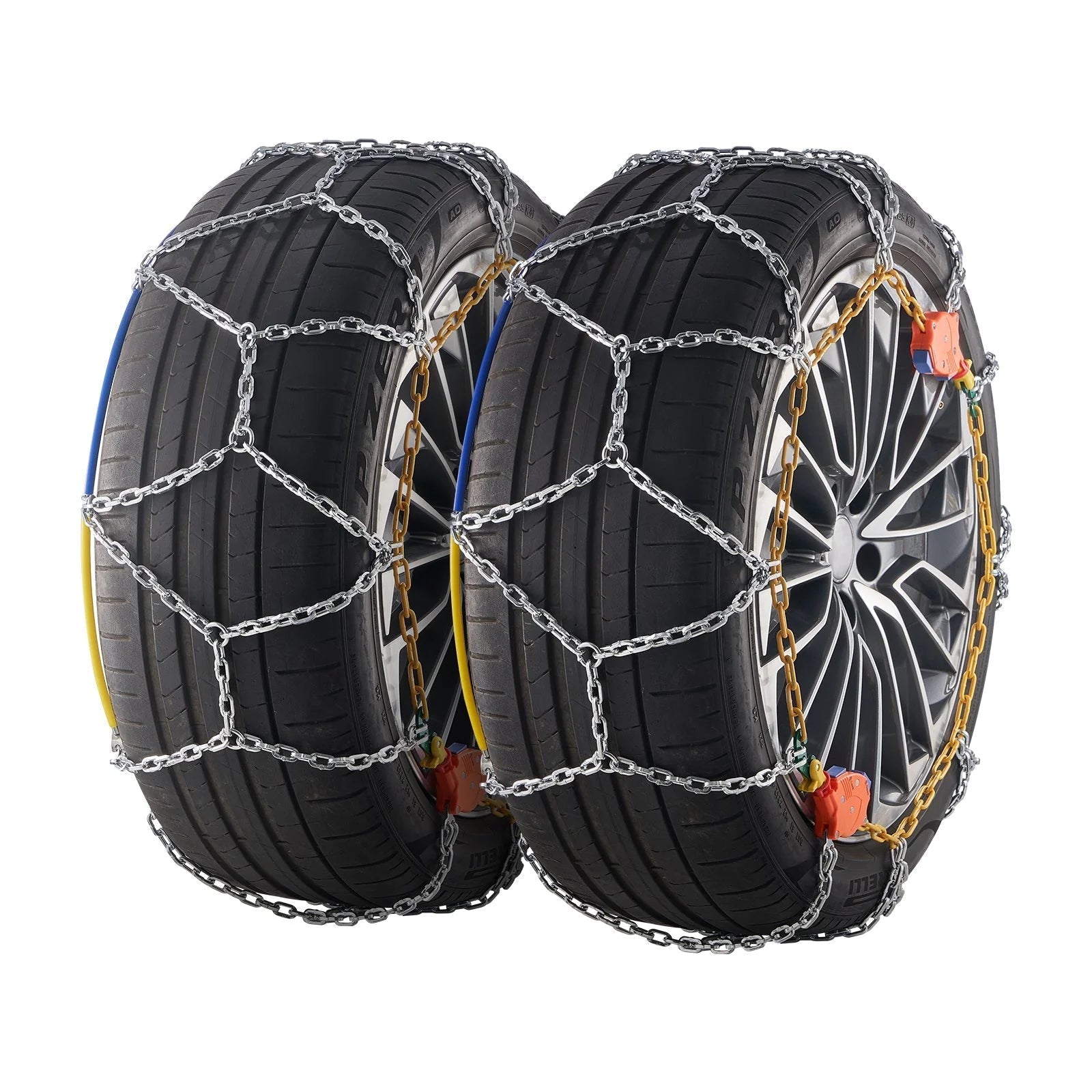 VEVOR Auto Tightening Snow Chains Diamond Mesh Anti-Slip Traction Wheel Chains - Rapid Vehicles