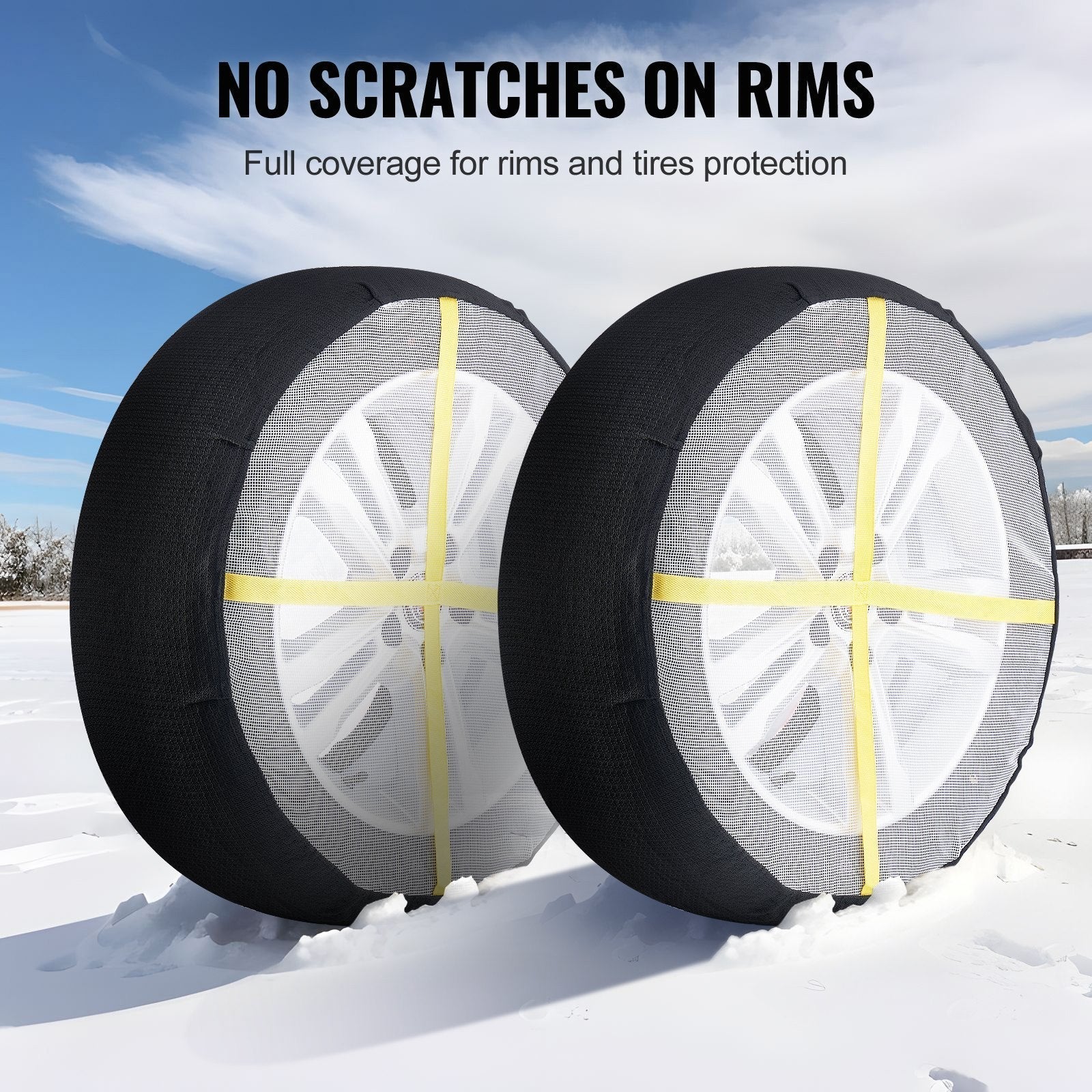 VEVOR Thickened Snow Socks for Tires Full Coverage Snow Traction Tire Cover - Rapid Vehicles