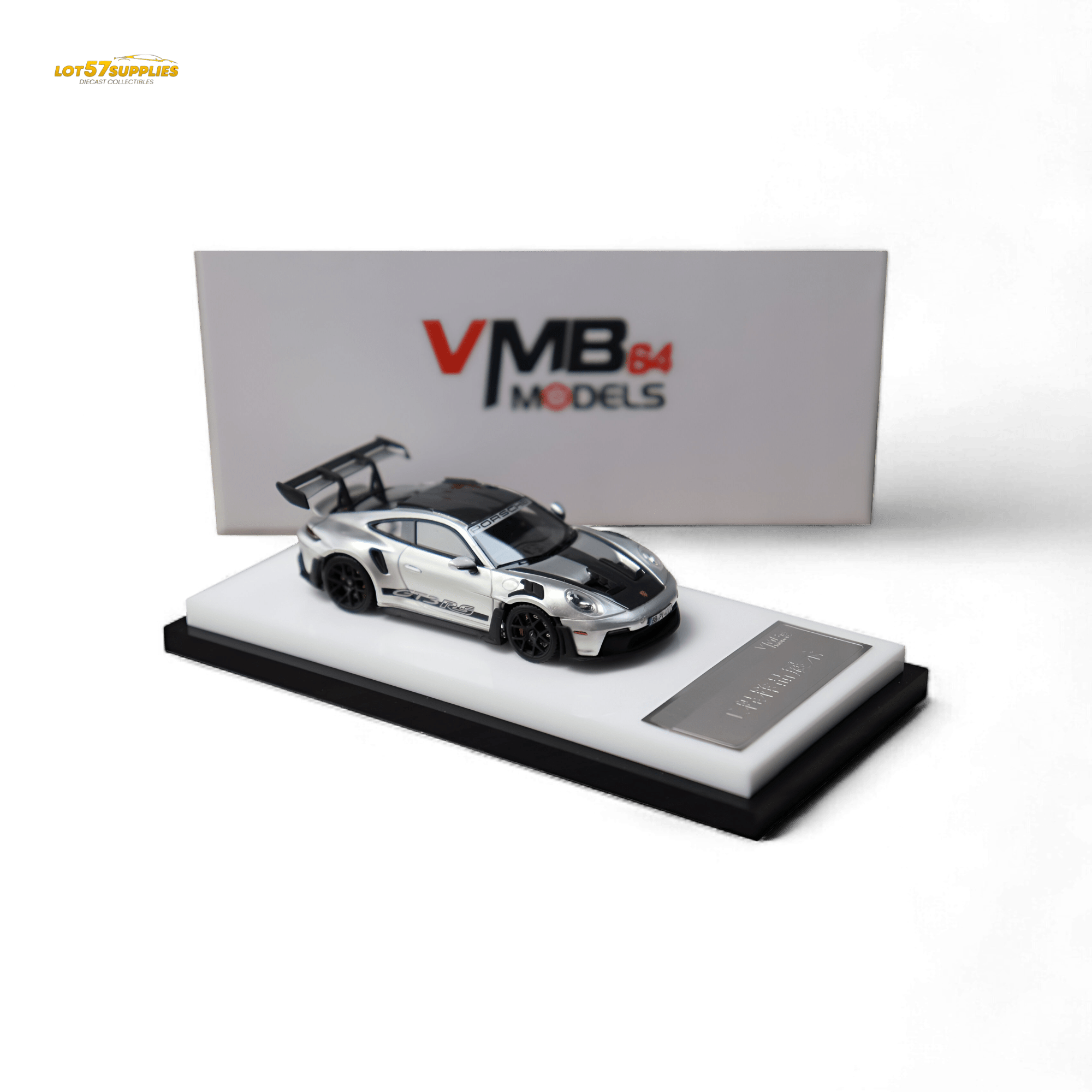 VMB Porsche 992 GT3 RS GT Silver 1:64 - Rapid Vehicles