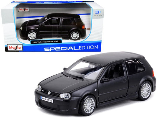 Volkswagen Golf R32 Matt Black "Special Edition" Series 1/24 Diecast Model Car by Maisto free shipping USA - Rapid Vehicles