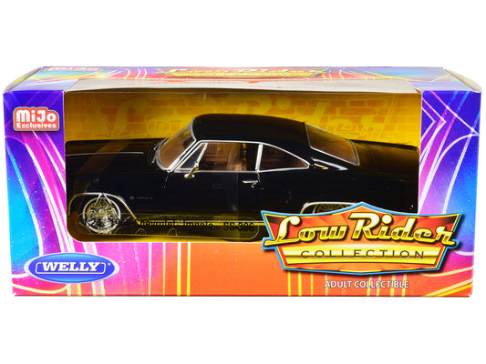 1965 Chevrolet Impala SS 396 Lowrider Black with Brown Interior "Low Rider Collection" 1/24 Diecast Model Car by Welly free shipping USA