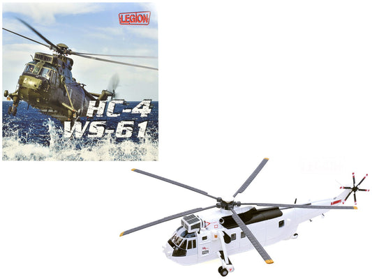 Westland Sea King HC.4 Helicopter "White Livery 845 Naval Air Squadron United Nations Protection Force Bosnia/Croatia" (1995) British Royal Navy 1/72 Diecast Model by Legion free shipping USA - Rapid Vehicles