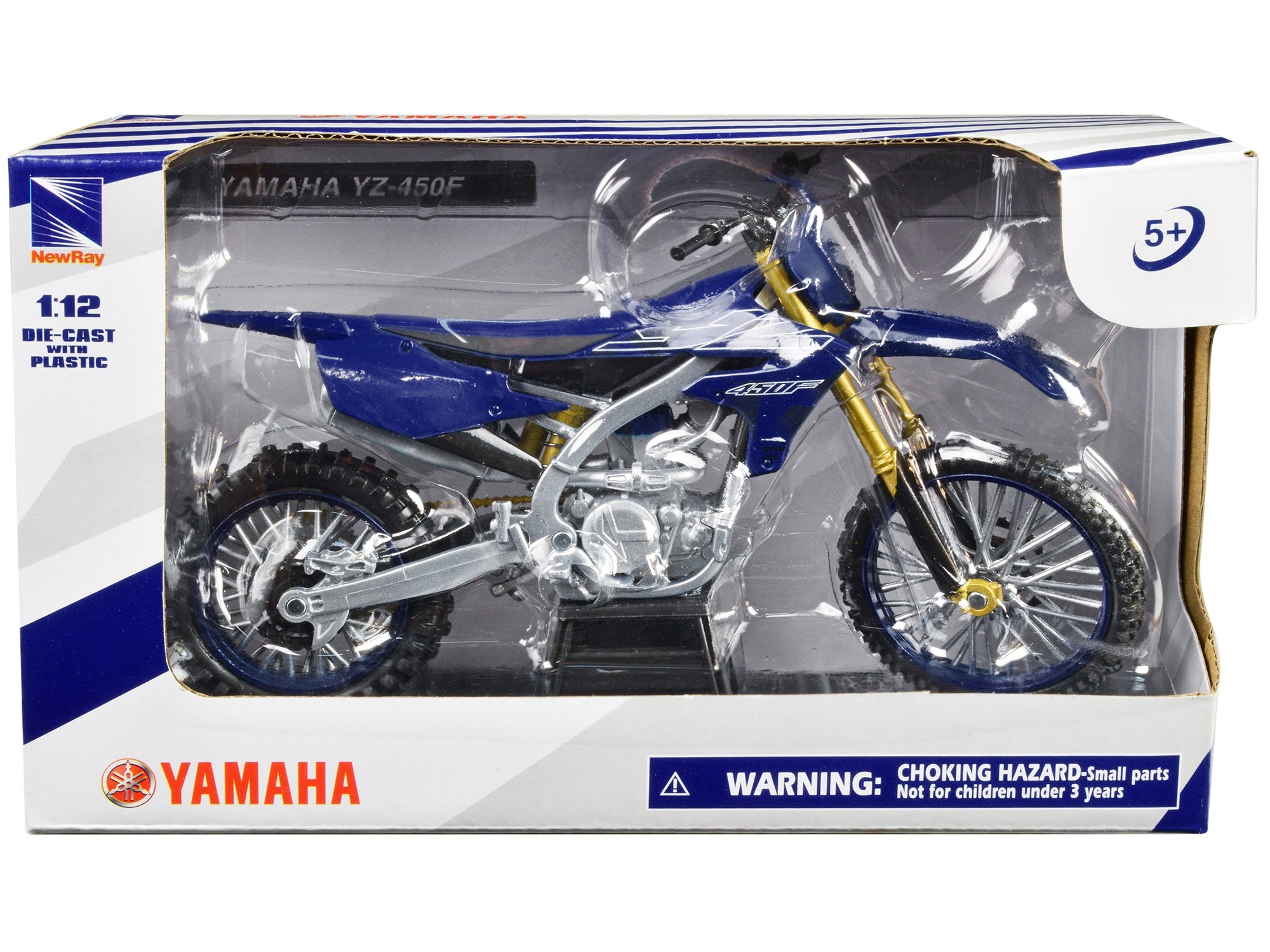 Yamaha YZ - 450F Motorcycle Blue 1/12 Diecast Model by New Ray free shipping USA - Rapid Vehicles