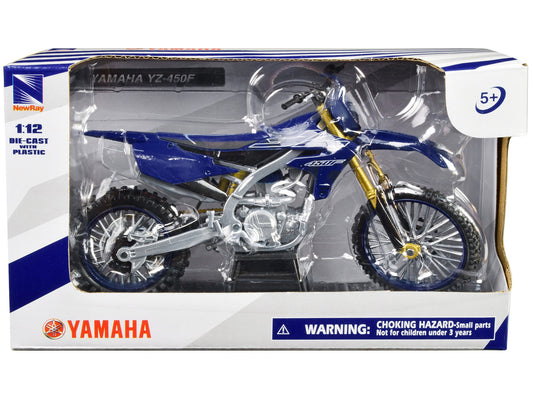 Yamaha YZ - 450F Motorcycle Blue 1/12 Diecast Model by New Ray free shipping USA - Rapid Vehicles