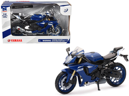 Yamaha YZF - R1 Motorcycle Blue 1/12 Diecast Model by New Ray free shipping USA - Rapid Vehicles