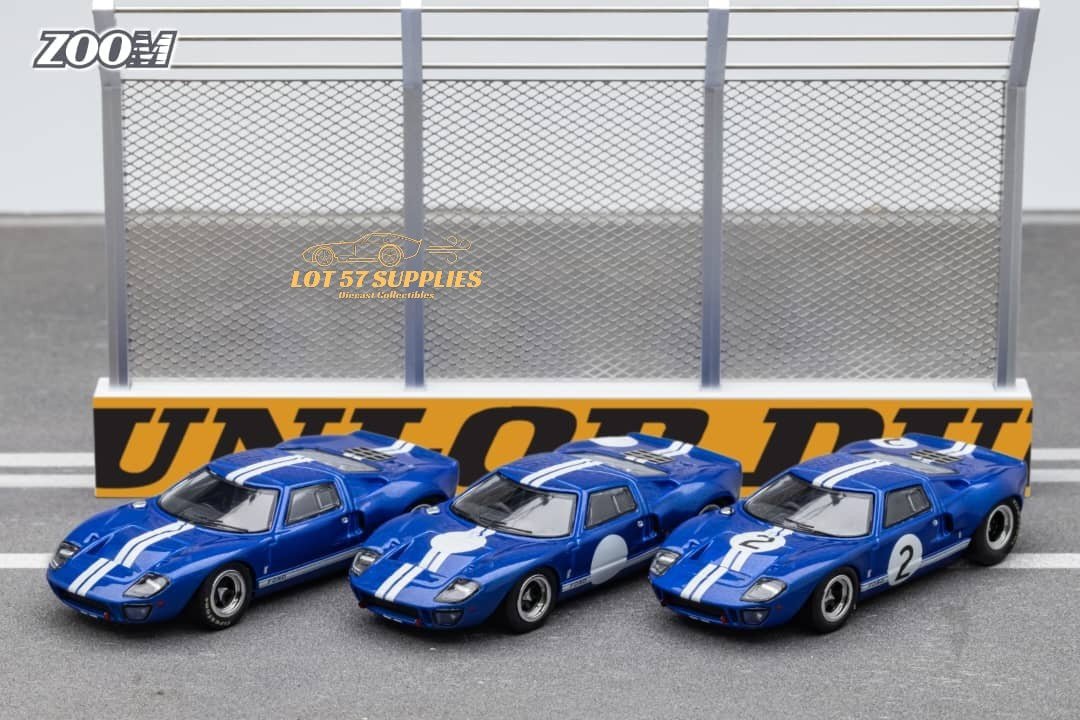 Zoom Ford GT40 MK1 Blue 2 1:64 - Rapid Vehicles