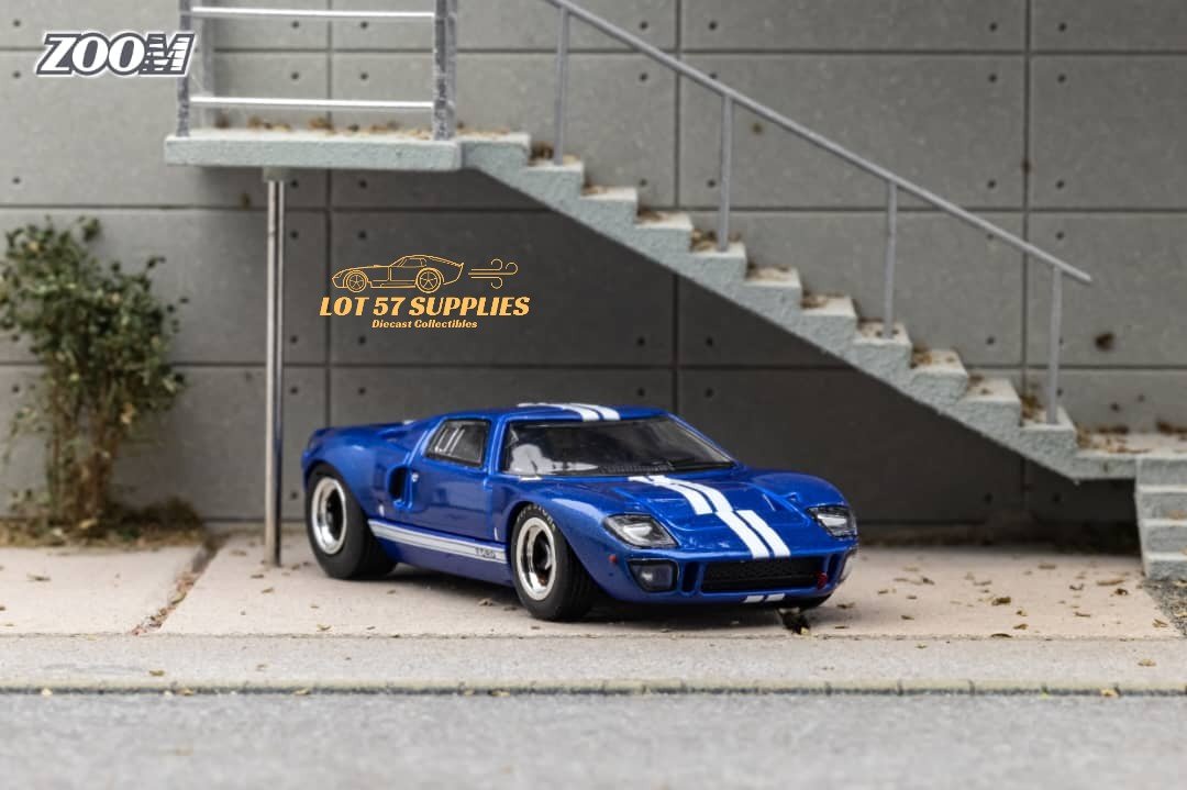 Zoom Ford GT40 MK1 Blue 2 1:64 - Rapid Vehicles